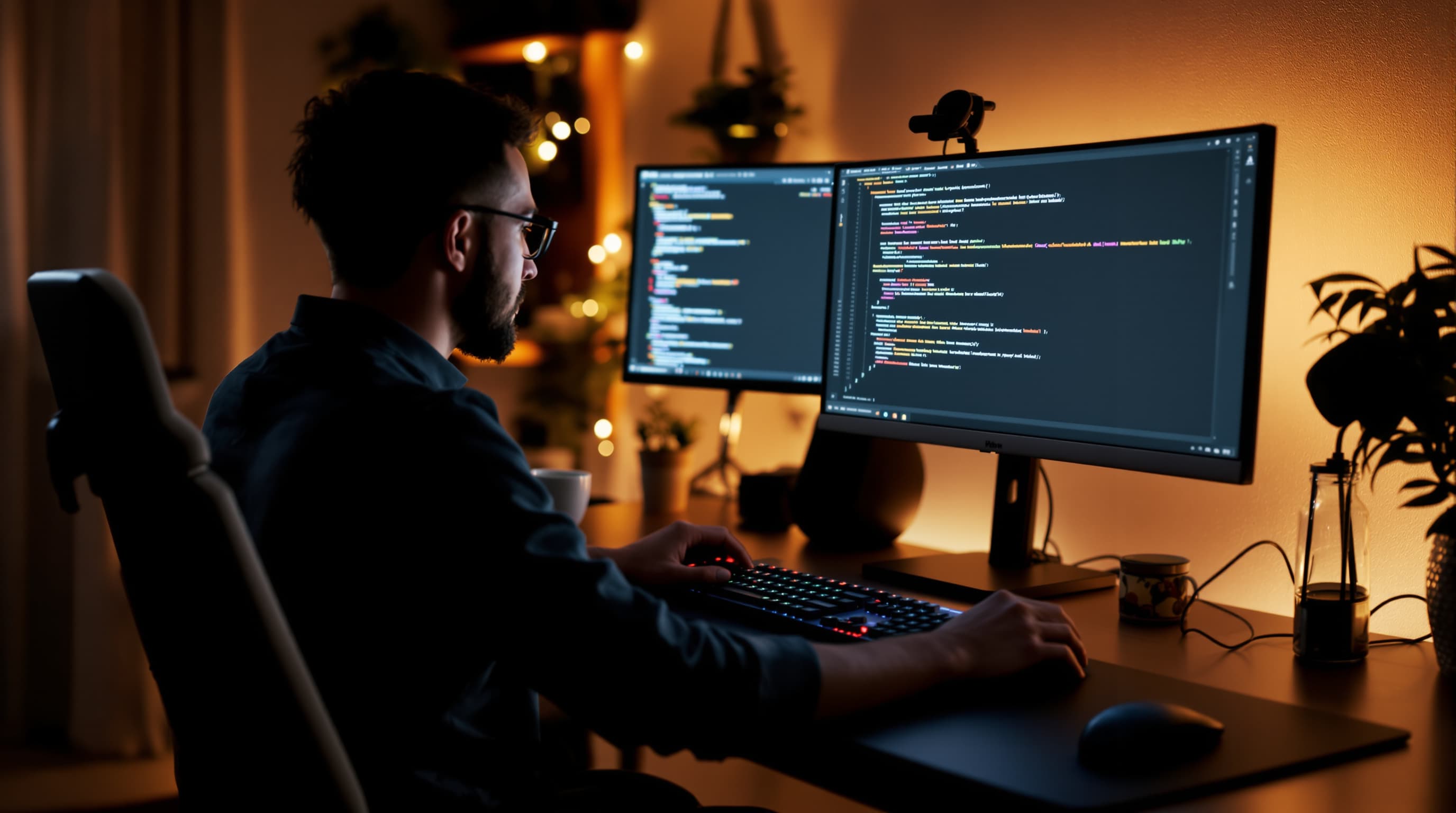 Laravel-Entwickler am Arbeitsplatz